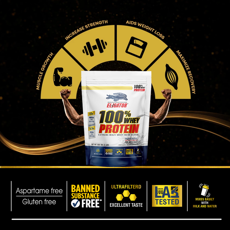 Load image into Gallery viewer, Eligator 100% Whey Protein (900g, 2lbs)