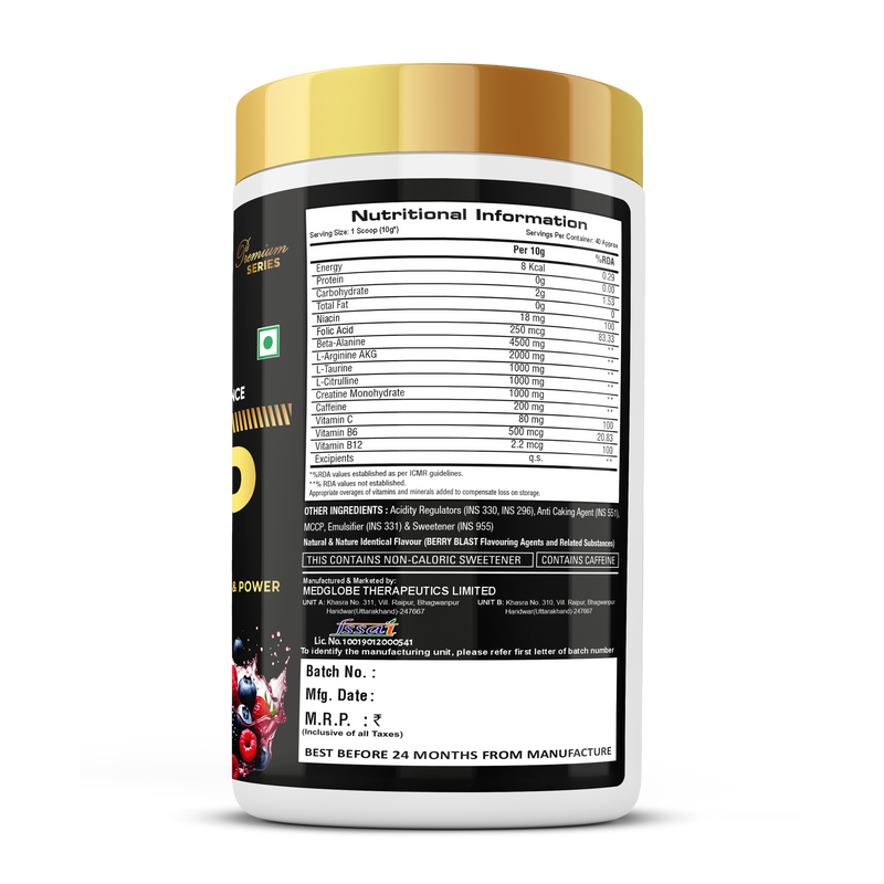 Load image into Gallery viewer, Premium Series AMP Pre Workout - 400gm (40 Servings)