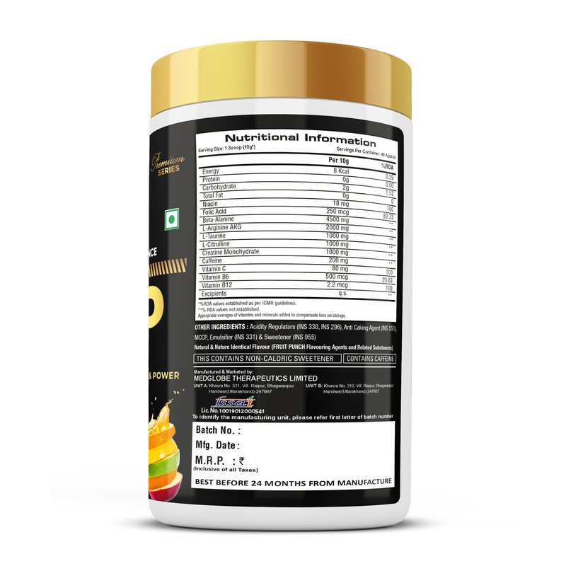 Load image into Gallery viewer, Premium Series AMP Pre Workout - 400gm (40 Servings)