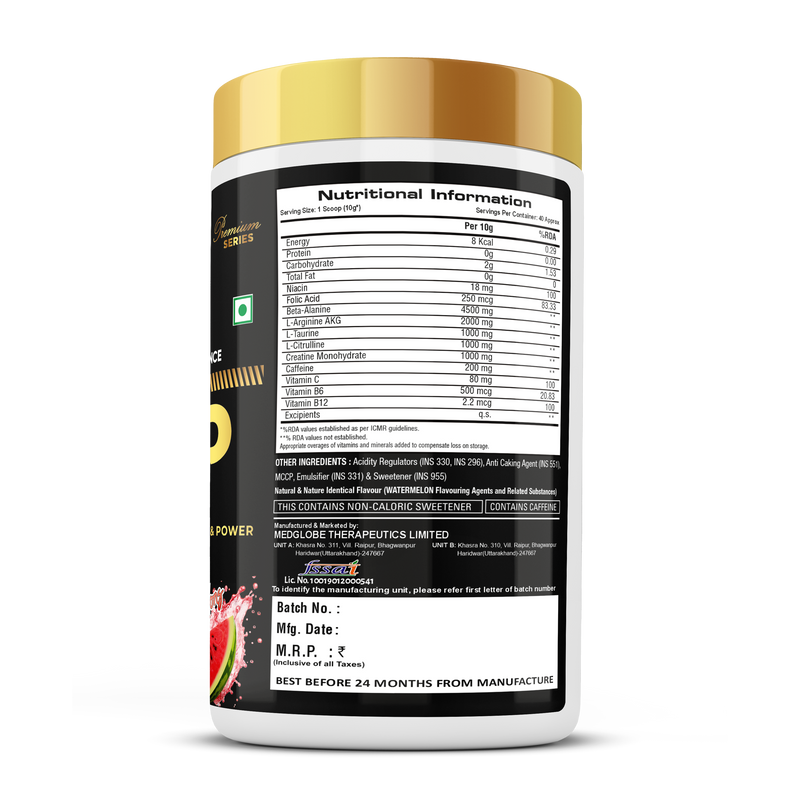 Load image into Gallery viewer, Premium Series AMP Pre Workout - 400gm (40 Servings)