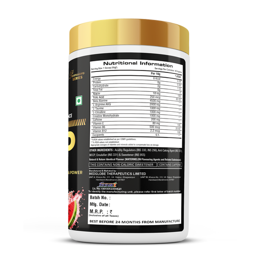Premium Series AMP Pre Workout - 400gm (40 Servings)