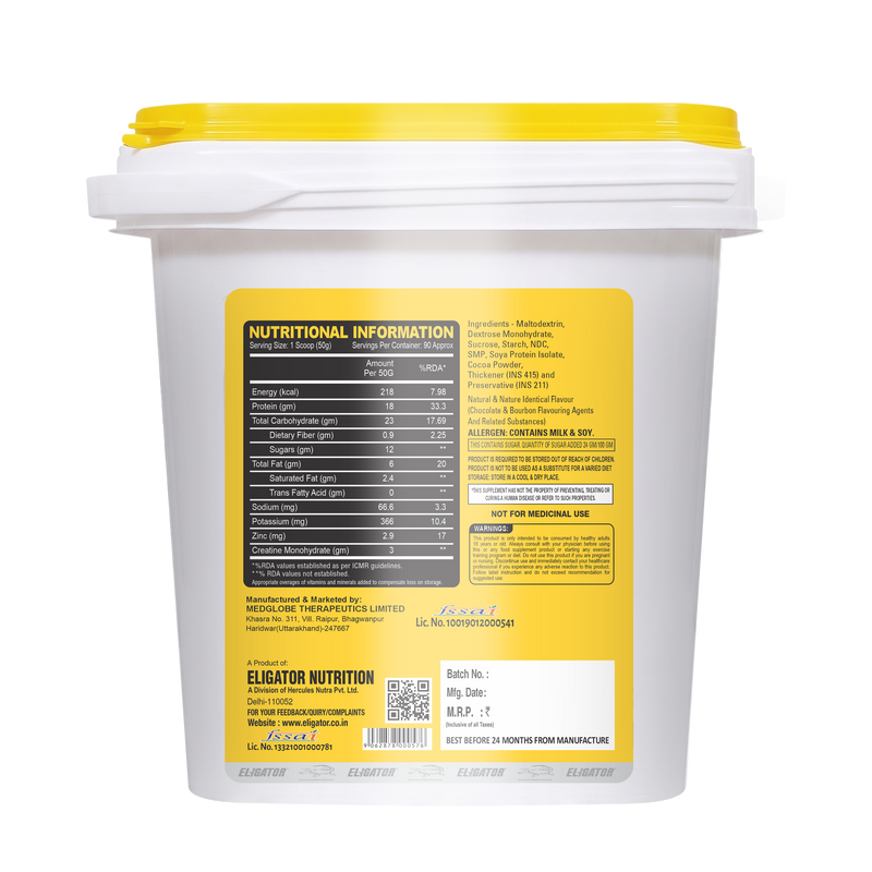 Load image into Gallery viewer, Eligator Anabolic Gainer 4.5kg with free Creatine Monohydrate - 100g