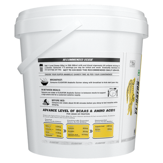 Eligator Anabolic Gainer 4.5kg with free Creatine Monohydrate - 100g