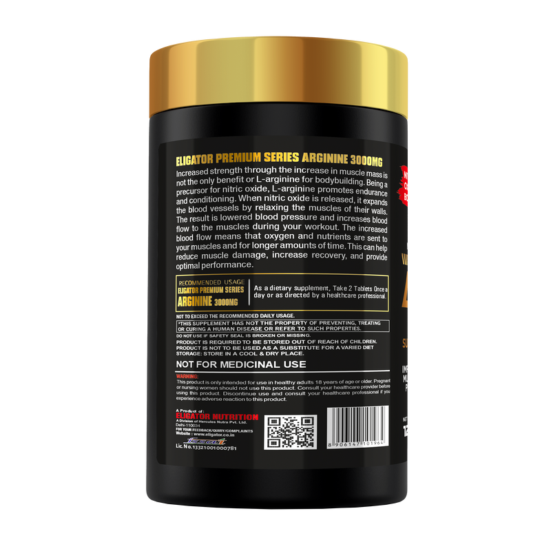 Load image into Gallery viewer, Premium Series Arginine 3000 mg - 120 Tablets (60 Servings)