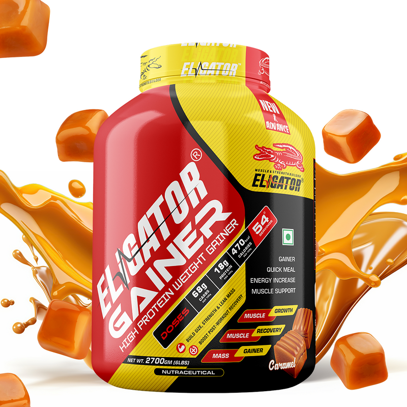 Load image into Gallery viewer, Eligator High Protein Weight Gainer 2.7Kg (6lbs) with Free Creatine Monohydrate 100gm (Unflavoured)