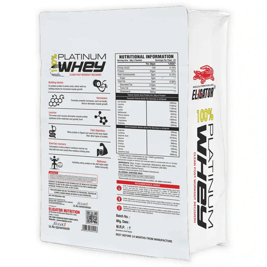 Eligator 100% Platinum Whey (67 Sachets) and Creatine Monohydrate 250gm