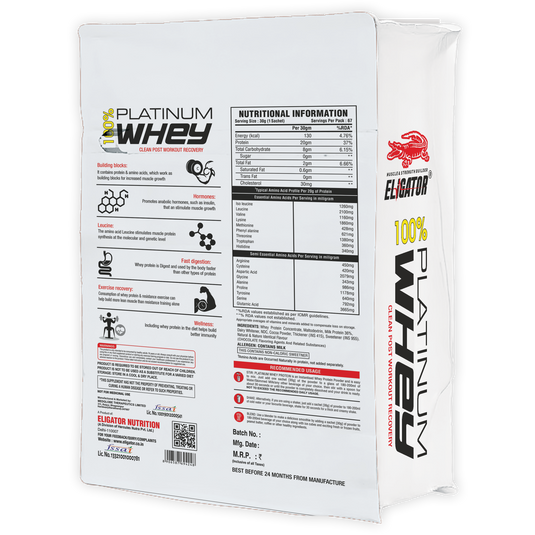 Eligator 100% Platinum Whey (67 Sachets) and Creatine Monohydrate 250gm