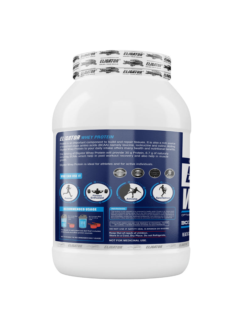 Load image into Gallery viewer, Eligator Whey Protein - 2kg with Free Creatine Monohydrate 100gm (Unflavoured)