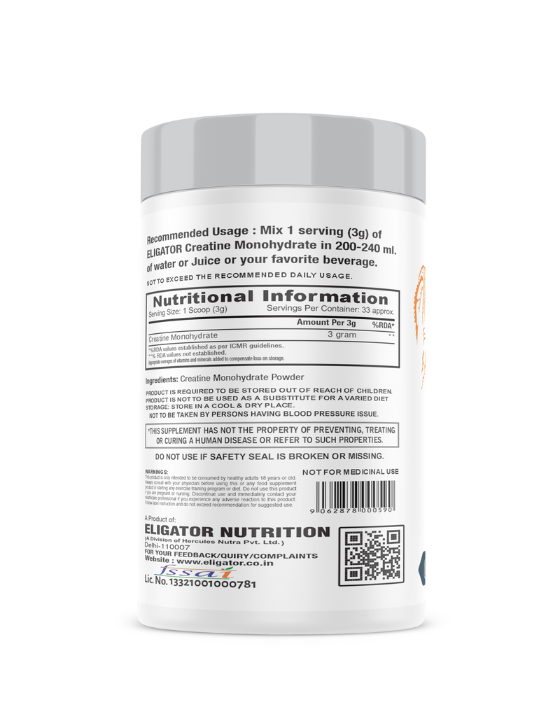 Load image into Gallery viewer, Eligator High Protein Weight Gainer 2.7Kg (6lbs) with Free Creatine Monohydrate 100gm (Unflavoured)