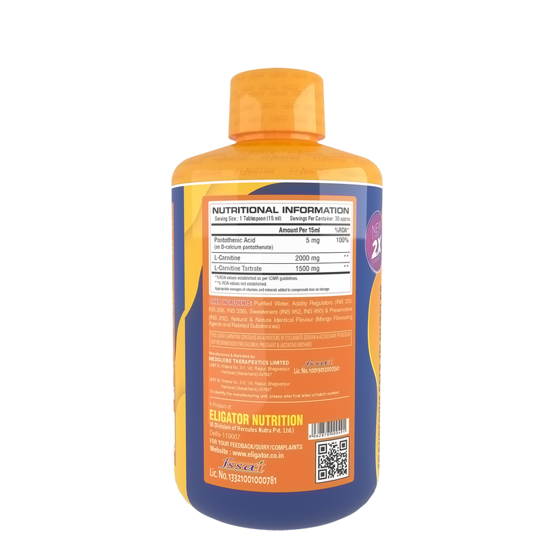 Load image into Gallery viewer, Eligator L-Carnitine 3500MG - 30 Servings (450ml)
