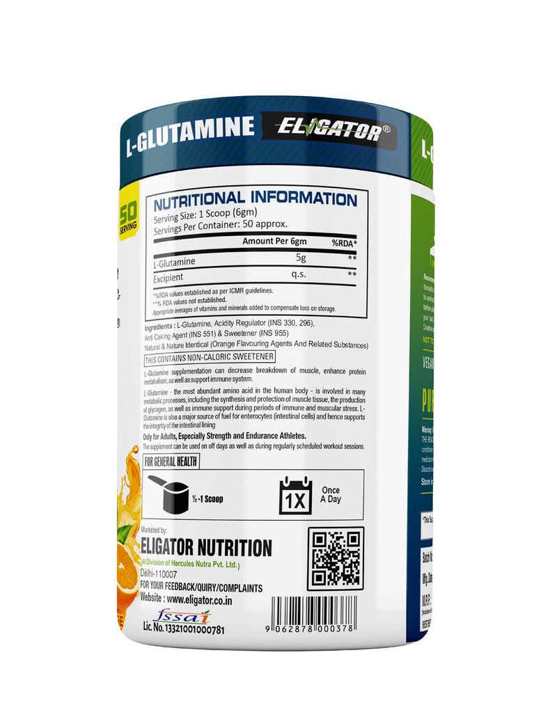 Load image into Gallery viewer, Eligator Glutamine - 300g (50 Servings)