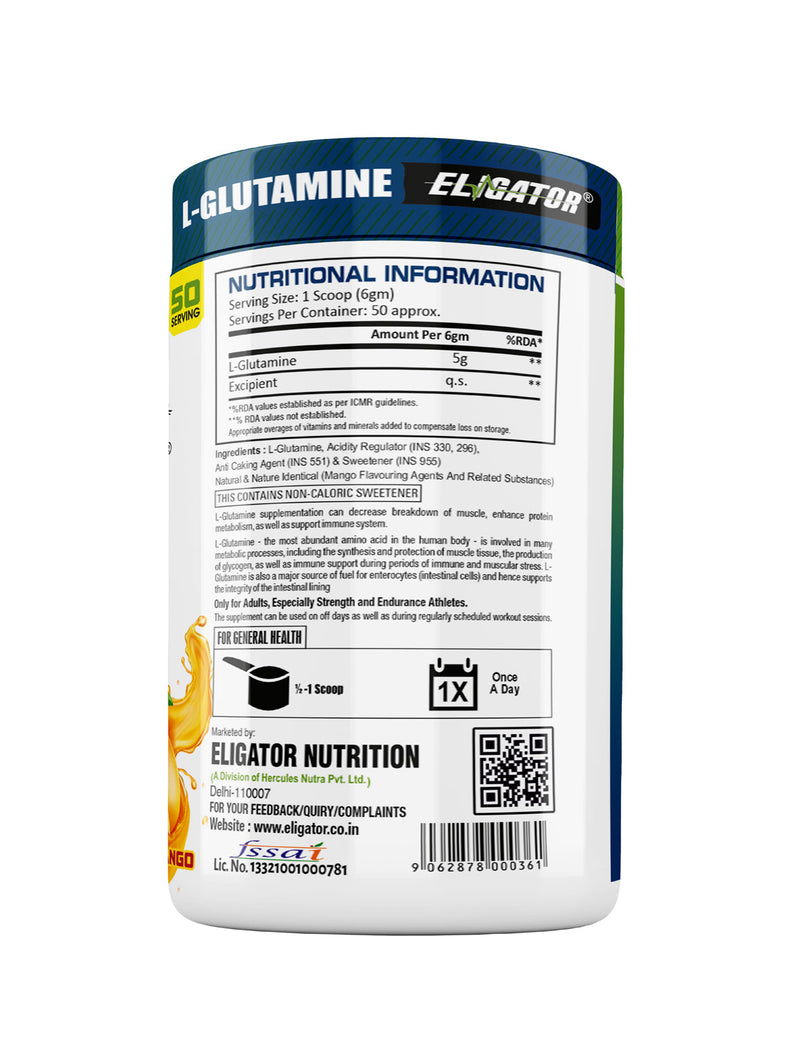 Load image into Gallery viewer, Eligator Glutamine - 300g (50 Servings)