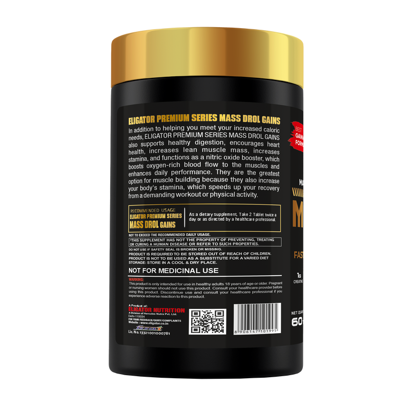 Load image into Gallery viewer, Premium Series Mass Drol Gains - 60 Tablets (30 Servings)