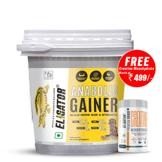 Eligator Anabolic Gainer 4.5kg with free Creatine Monohydrate - 100g