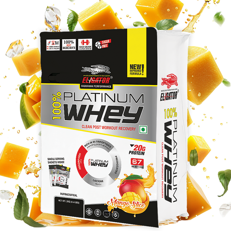 Load image into Gallery viewer, Eligator 100% Platinum Whey (67 Sachets) and Creatine Monohydrate 250gm