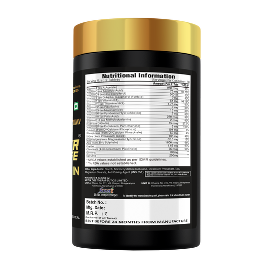 Premium Series Super Charge Multivitamin - 120 Tablets (60 Servings)