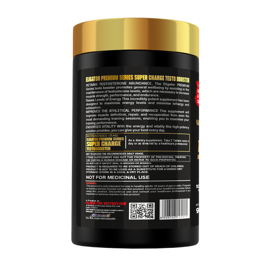 Premium Series Super Charge Testo Booster - 90 Tablets (30 Servings)