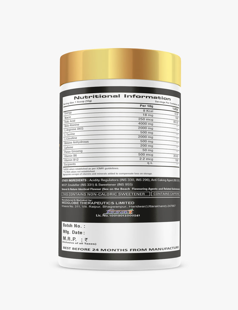 Load image into Gallery viewer, Premium Series Super Pump Pre-Workout - 400gm (40 Servings)
