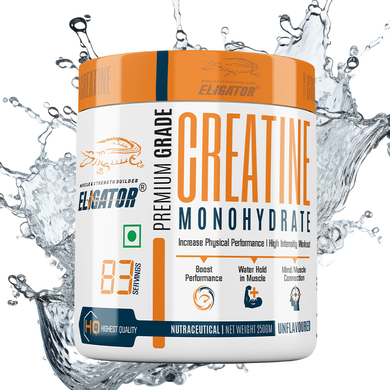 Load image into Gallery viewer, Eligator High Protein Weight Gainer 2.7Kg (6lbs) with Free Creatine Monohydrate 250gm
