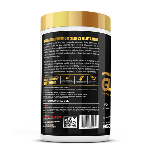 Premium Series Glutamine - 250g (50 Servings) Unflavoured