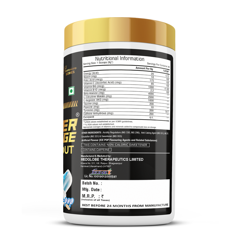 Load image into Gallery viewer, Premium Series Super Charge Pre-Workout - 320g (40 Servings)