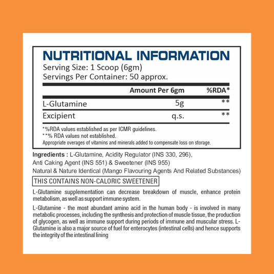 Eligator Glutamine - 300g (50 Servings)
