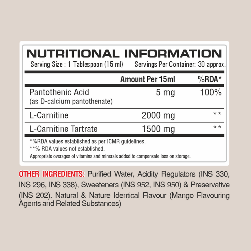 Load image into Gallery viewer, Eligator L-Carnitine 3500MG - 30 Servings (450ml)
