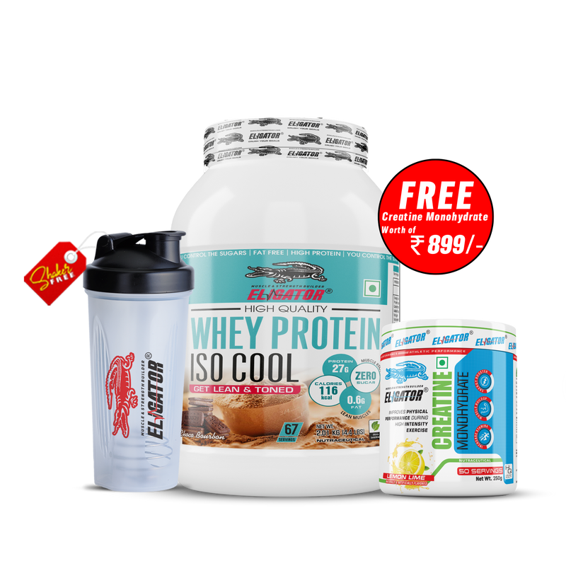 Load image into Gallery viewer, Eligator Whey Protein ISO Cool - 2kg with Free Creatine Monohydrate - 250g
