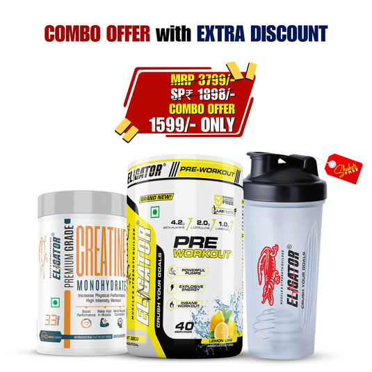 Eligator Pre Workout with Creatine Monohydrate (Unflavoured)