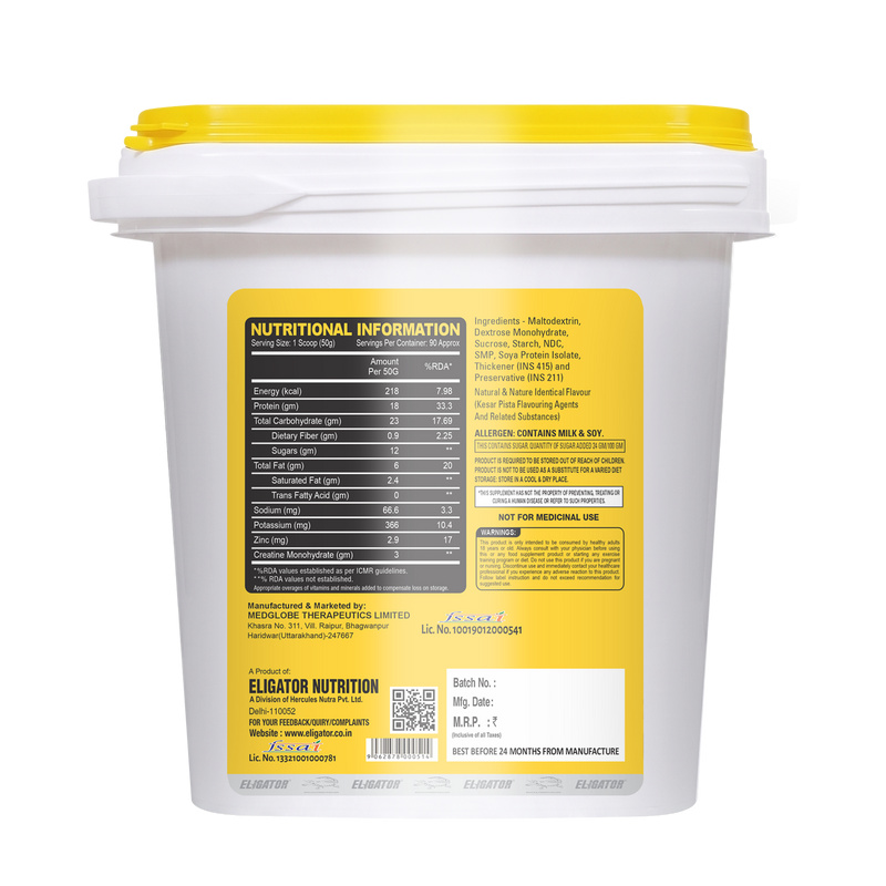 Load image into Gallery viewer, Eligator Anabolic Gainer 4.5kg with free Creatine Monohydrate - 100g

