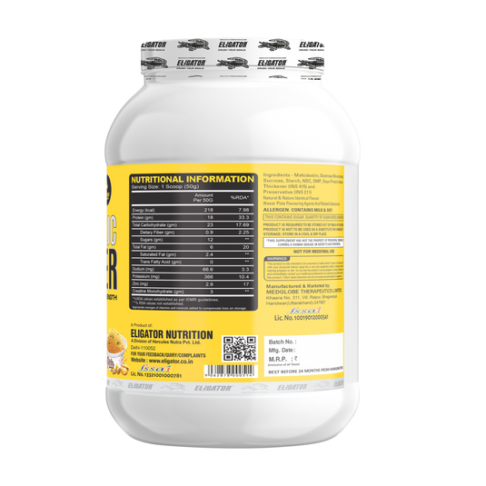 Eligator Anabolic Gainer 2.7kg with Free Creatine Monohydrate 100gm (Unflavoured)
