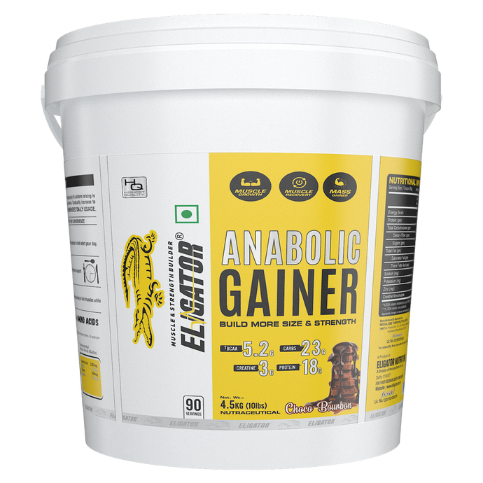 Eligator Anabolic Gainer 4.5kg and Deca Drol 60 Tablets with Free Steel Shaker