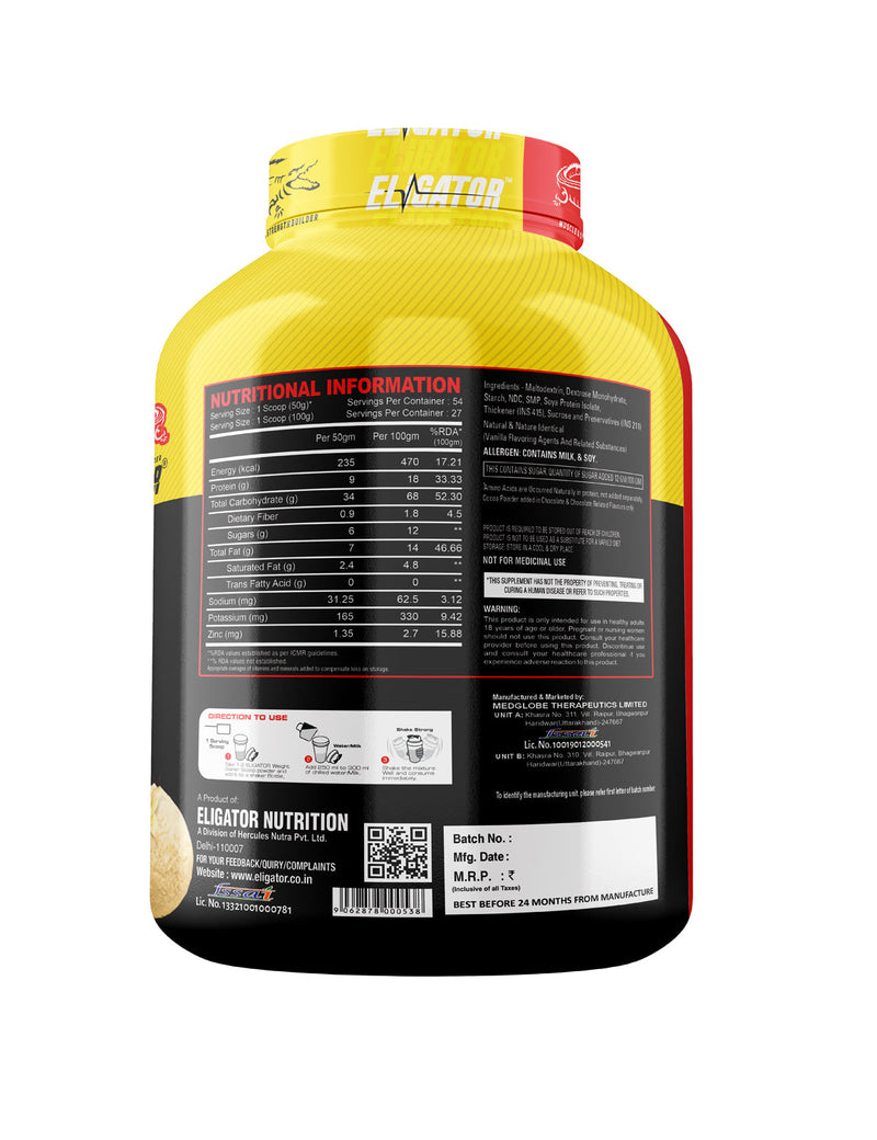 Load image into Gallery viewer, Eligator High Protein Weight Gainer 2.7Kg (6lbs)
