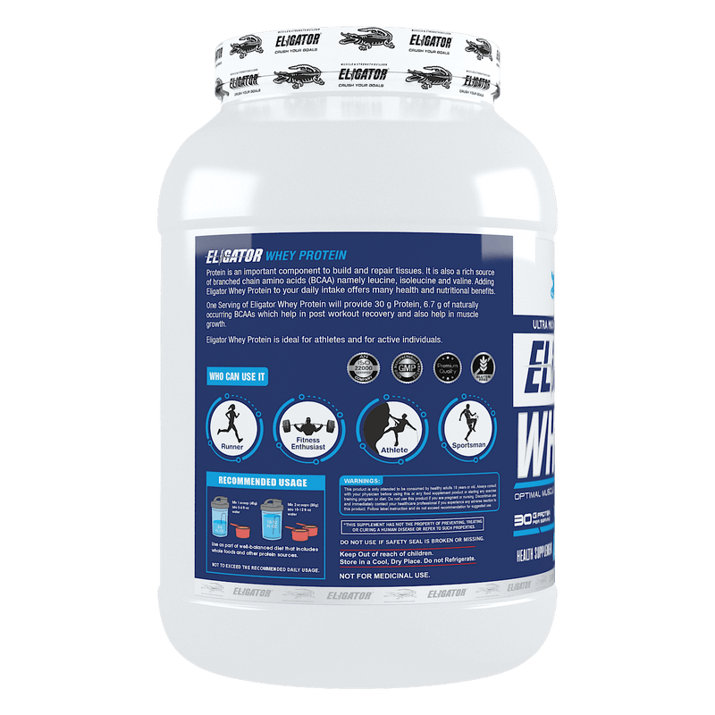 Load image into Gallery viewer, Eligator Whey Protein 2Kg with Pre-Workout - 40 Servings | Free Steel Shaker
