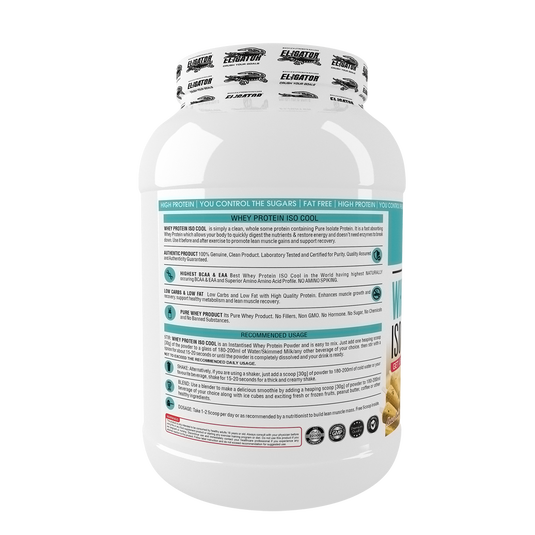 Whey Protein ISO COOL - 2kg | Creatine Monohydrate Unflavoured - 83 Servings | Free shaker