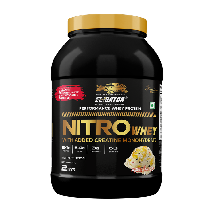 Eligator Nitro Whey - Nitro Whey Protein With Added Creatine Monohydrate