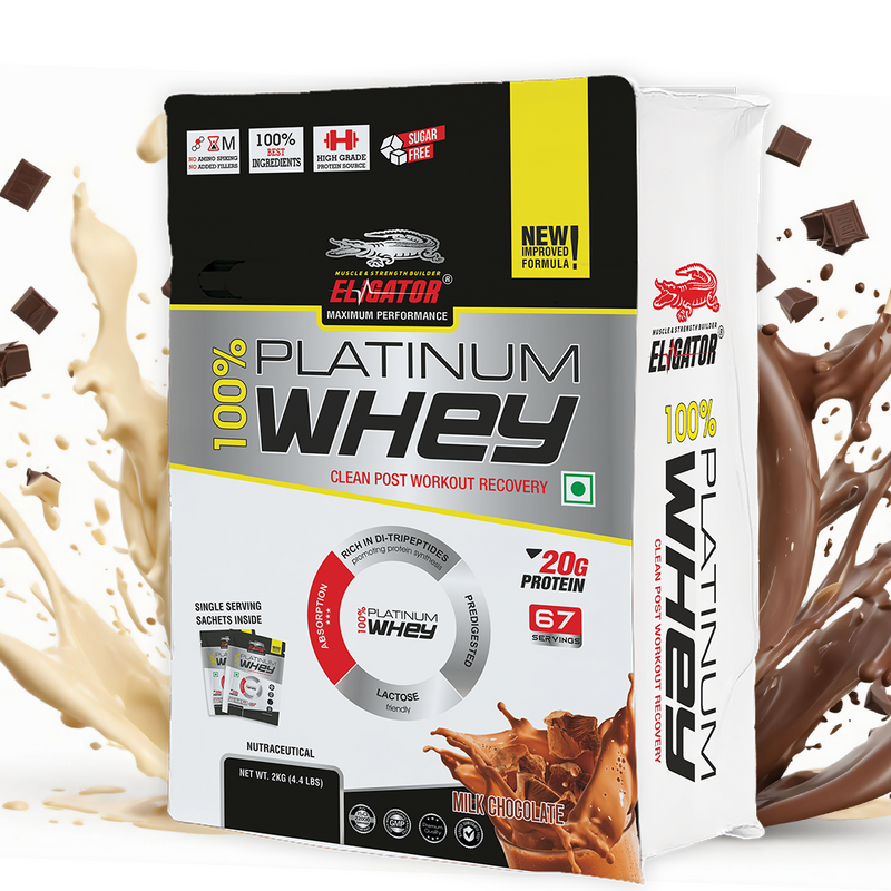 Load image into Gallery viewer, Eligator 100% Platinum Whey 2Kg (With Sachets)
