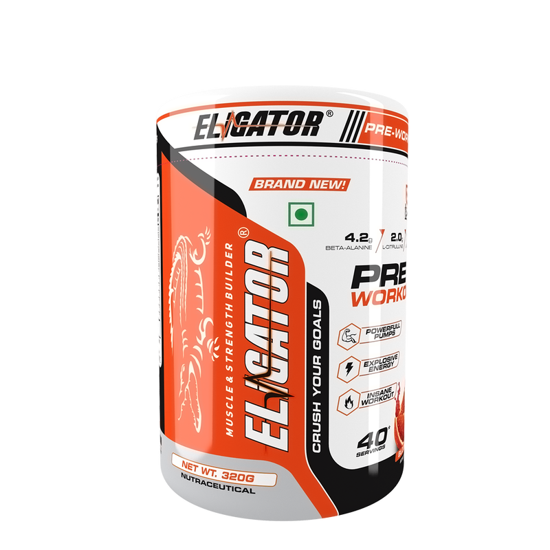 Load image into Gallery viewer, Eligator Whey Protein 2Kg with Pre-Workout - 40 Servings | Free Steel Shaker
