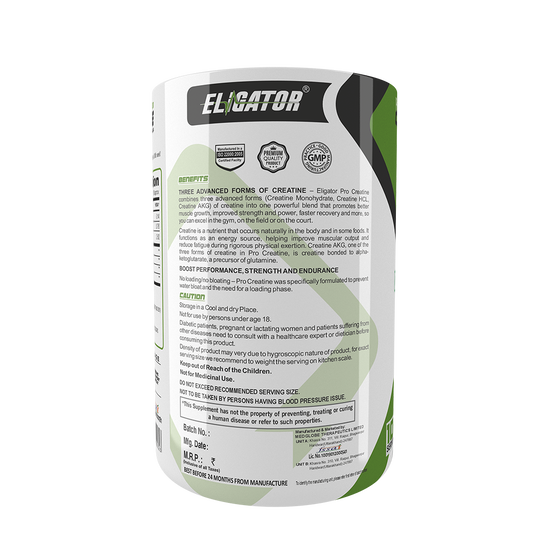 Eligator Pro Micronized Creatine Powder (100 Servings)