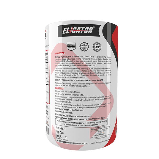 Eligator Pro Micronized Creatine Powder (100 Servings)