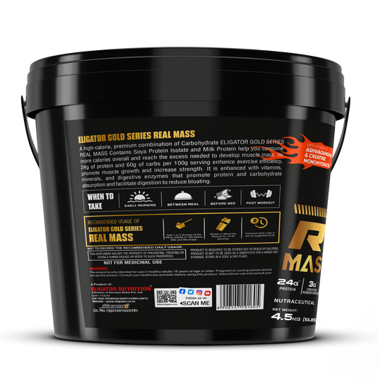 Eligator Real Mass Gainer - 4.5kg (10lbs)