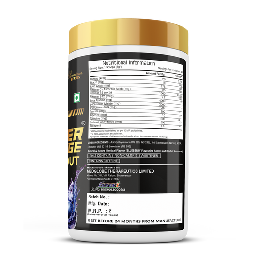 Premium Series Super Charge Pre-Workout - 320g (40 Servings)