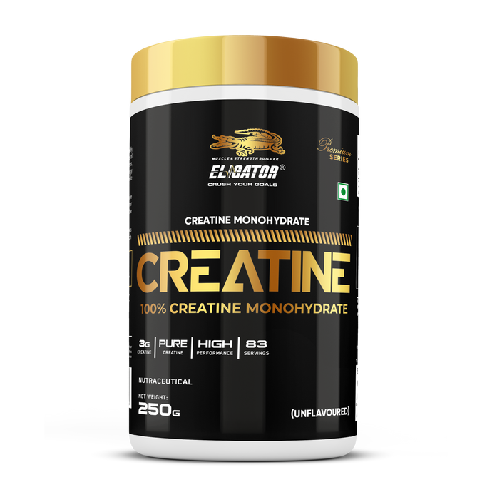 Eligator Creatine Monohydrate - 250g (83 Servings) Unflavoured