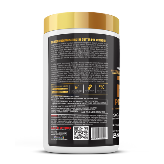 Premium Series Eligator FAT Cutter Pre-Workout | 30 Servings | 240g