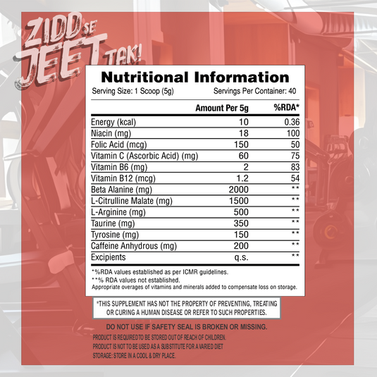 Eligator Mental Pre-Workout (200g) – 40 Servings