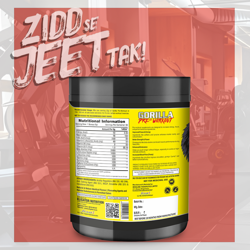 Load image into Gallery viewer, Eligator Gorilla Pre-Workout (250g) – 50 Servings
