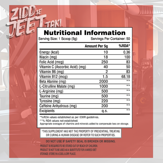 Eligator Gorilla Pre-Workout (250g) – 50 Servings