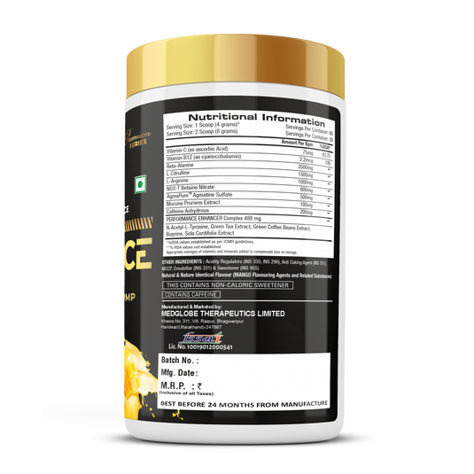 Premium Series Mahaforce Pre-Workout - 240gm (60 Servings)