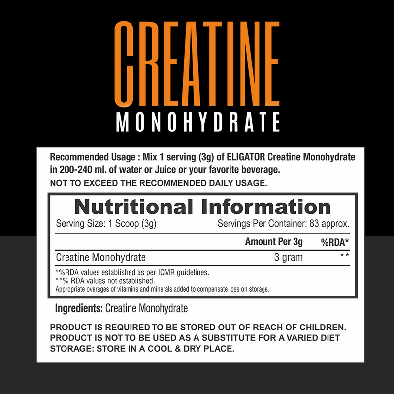 Load image into Gallery viewer, Eligator Creatine Monohydrate Unflavoured | 83 Servings
